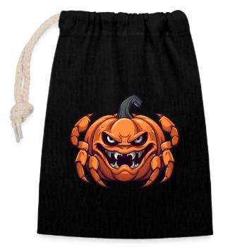 Crab Pumpkin Lazy Halloween Party Costume pour - Sac cadeau en coton avec cordon (14 x 20 cm) - noir - Devant