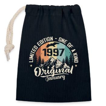 Januar 1997 Original 29 Jahre altes Geburtstagsgeschenk - Verschließbarer Geschenkbeutel aus Baumwolle (14x20cm) - Navy - Vorne