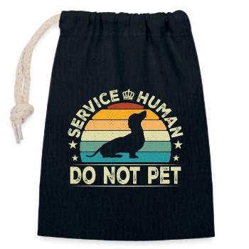 Service Human - Closable cotton gift bag (14x20cm) - navy - Front