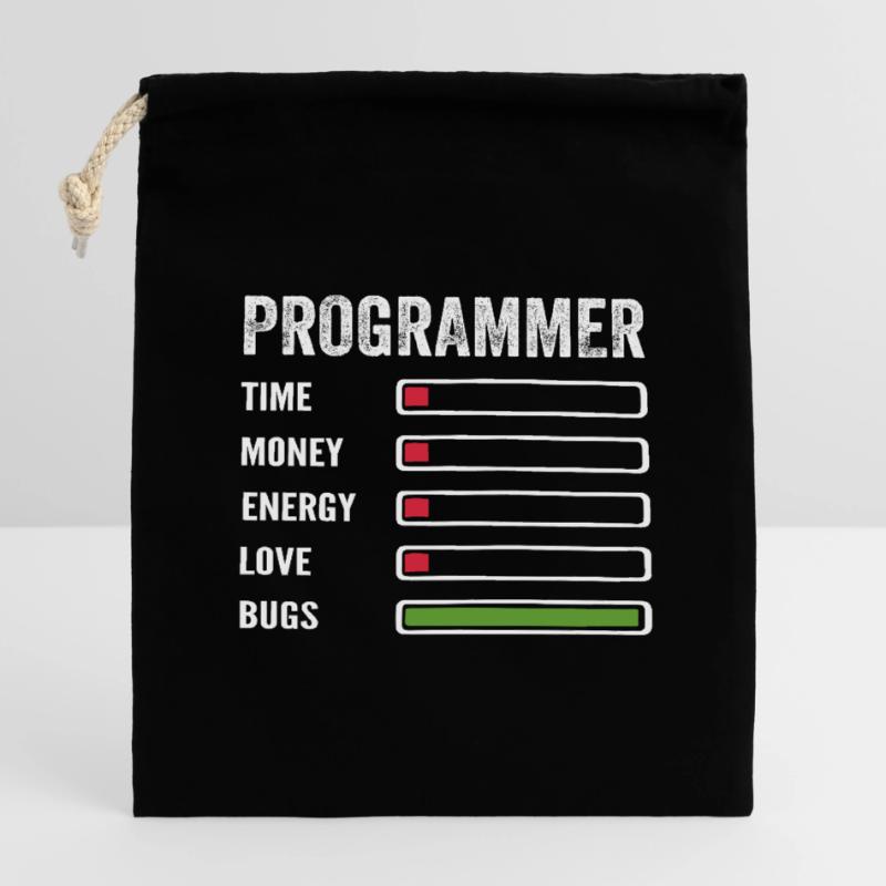 développeur humour programmeur codeur code Sac cadeau en coton avec cordon (14 x 20 cm)