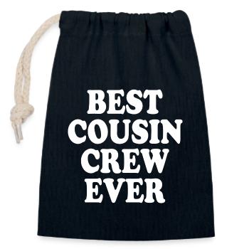 Best cousin crew ever - Verschließbarer Geschenkbeutel aus Baumwolle (14x20cm) - Navy - Vorne