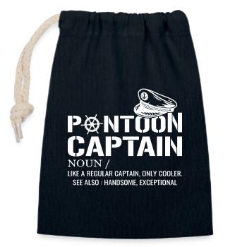 Ponton Kapitän Definition Lustiges Pontonboot - Verschließbarer Geschenkbeutel aus Baumwolle (14x20cm) - Navy - Vorne