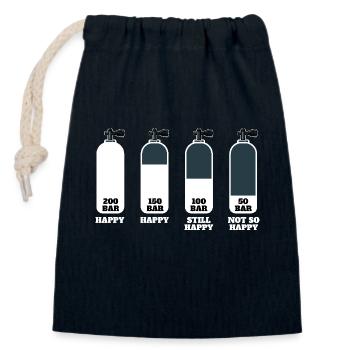 Plongée sous-marine Plongeur Plongée sous-marine - Sac cadeau en coton avec cordon (14 x 20 cm) - bleu marine - Devant
