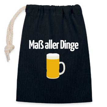 Maß aller Dinge - Verschließbarer Geschenkbeutel aus Baumwolle (14x20cm) - Navy - Vorne