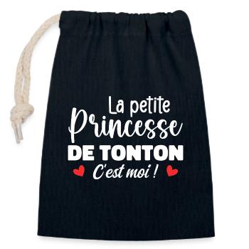 Uncle's Little Princess - Closable cotton gift bag (14x20cm) - navy - Front