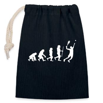 Evolution of Tennis - Verschließbarer Geschenkbeutel aus Baumwolle (14x20cm) - Navy - Vorne