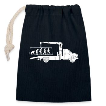 Abschlepper Evolution Silhouette Minimalistisch - Verschließbarer Geschenkbeutel aus Baumwolle (14x20cm) - Navy - Vorne