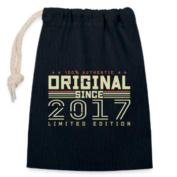 Original 2017 Geburtstagsgeschenk 2017 Retro 2017 - Verschließbarer Geschenkbeutel aus Baumwolle (14x20cm) - Navy - Vorne