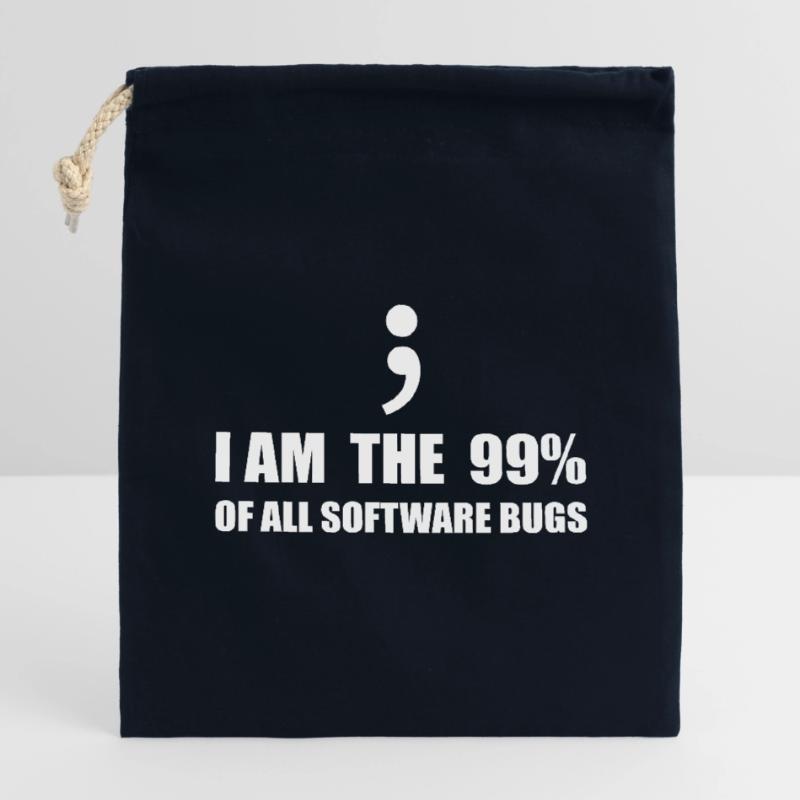Programmeur Computer Scientist Sac cadeau en coton avec cordon (14 x 20 cm)