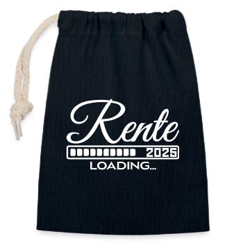 Rente 2025 Loading - Verschließbarer Geschenkbeutel aus Baumwolle (14x20cm) - Navy - Vorne