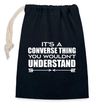 Its A Convers Thing You Wouldn's Understand Funny - Sac cadeau en coton avec cordon (14 x 20 cm) - bleu marine - Devant