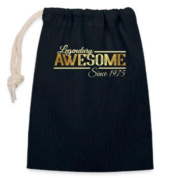 Legendary since 1975 Vintage - Closable cotton gift bag (14x20cm) - navy - Front