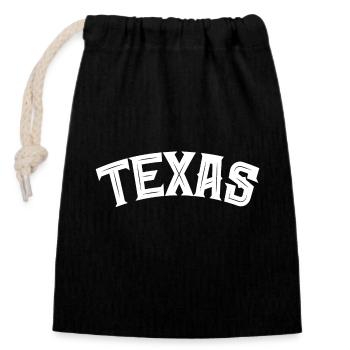 Texas - Closable cotton gift bag (14x20cm) - black - Front