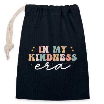 In My Kindness Era Funny Groovy In My Kindness Era - Sac cadeau en coton avec cordon (14 x 20 cm) - bleu marine - Devant