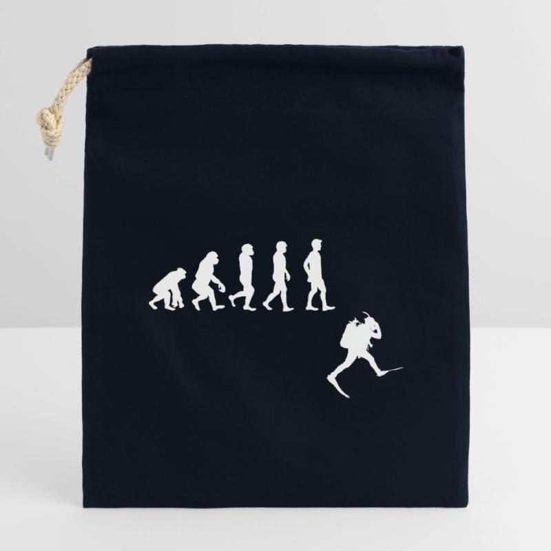 Evolution Freitauchen Freitauchen Plongée Verschließbarer Geschenkbeutel aus Baumwolle (14x20cm)