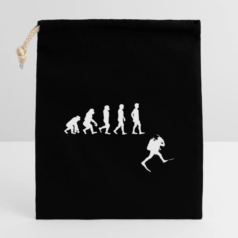 Evolution Freitauchen Freitauchen Plongée Verschließbarer Geschenkbeutel aus Baumwolle (14x20cm)