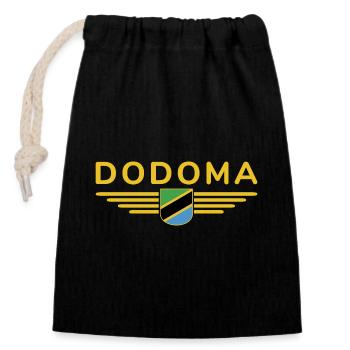 Dodoma Design for Tanzania Fans - Closable cotton gift bag (14x20cm) - black - Front