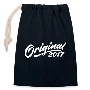 Original 2017 Geburtstagsgeschenk 2017 - Verschließbarer Geschenkbeutel aus Baumwolle (14x20cm) - Navy - Vorne