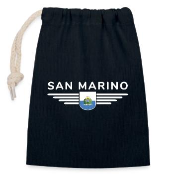 I Love San Marino, Elegance Style Design T-Shirt - Closable cotton gift bag (14x20cm) - navy - Front