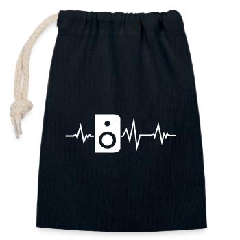 Decibelvibe - Derivate - S Wave Design - Verschließbarer Geschenkbeutel aus Baumwolle (14x20cm) - Navy - Vorne