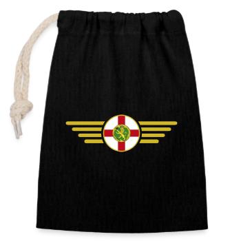 I Love Alderney, Elegance Style Design T-Shirt - Closable cotton gift bag (14x20cm) - black - Front