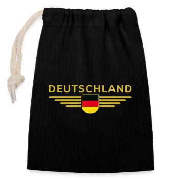 Germany T-Shirt Design Pride & Love of Home - Closable cotton gift bag (14x20cm) - black - Front