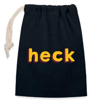 Heck Graphique - Sac cadeau en coton avec cordon (14 x 20 cm) - bleu marine - Devant