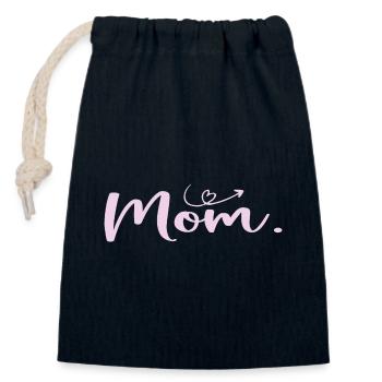 Muttertags-Mama - Geschenk zum Frauentag - Verschließbarer Geschenkbeutel aus Baumwolle (14x20cm) - Navy - Vorne