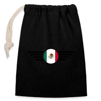 Mexico Style Design T-Shirt - Closable cotton gift bag (14x20cm) - black - Front