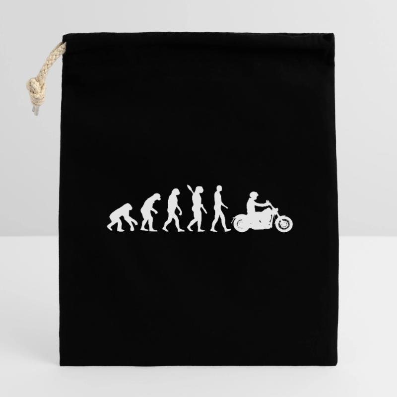 Graphique de l’évolution de la moto Sac cadeau en coton avec cordon (14 x 20 cm)