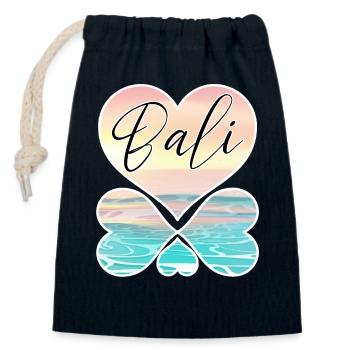 Bali - Indonesien - Verschließbarer Geschenkbeutel aus Baumwolle (14x20cm) - Navy - Vorne