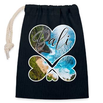 Bali - Indonesia - Closable cotton gift bag (14x20cm) - navy - Front