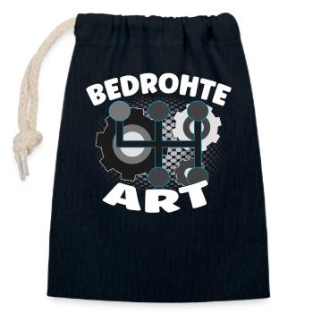 Bedrohte Art - Verbrennungsmotor Auto Design - Verschließbarer Geschenkbeutel aus Baumwolle (14x20cm) - Navy - Vorne