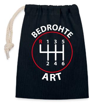 Bedrohte Art - Verbrennungsmotor Auto Design - Verschließbarer Geschenkbeutel aus Baumwolle (14x20cm) - Navy - Vorne