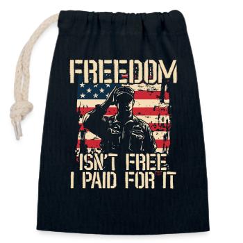 Freedom isn't fee - I paid for it - Army Soldat - Closable cotton gift bag (14x20cm) - navy - Front