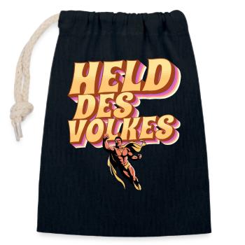 Held des Volkes - Verschließbarer Geschenkbeutel aus Baumwolle (14x20cm) - Navy - Vorne