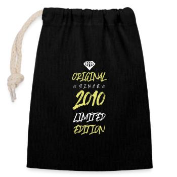 2010 Limited Edition - Closable cotton gift bag (14x20cm) - black - Front
