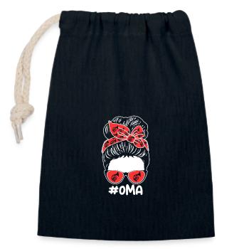 Hornist Oma Waldhorn - Verschließbarer Geschenkbeutel aus Baumwolle (14x20cm) - Navy - Vorne