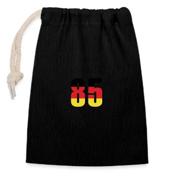 85 Number Germany Jersey - Closable cotton gift bag (14x20cm) - black - Front