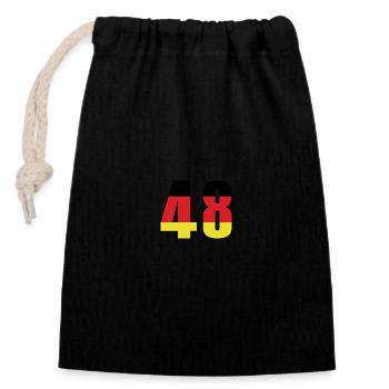48 Number Germany Jersey - Closable cotton gift bag (14x20cm) - black - Front