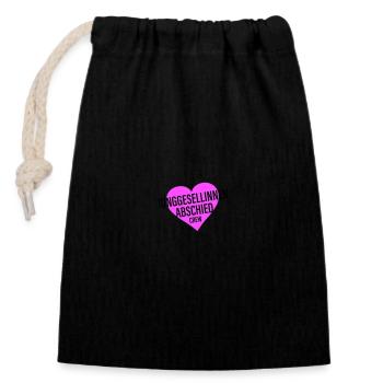 Hen Party Crew - Closable cotton gift bag (14x20cm) - black - Front