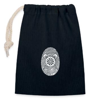 Joueur de fléchettes Fléchettes - Sac cadeau en coton avec cordon (14 x 20 cm) - bleu marine - Devant