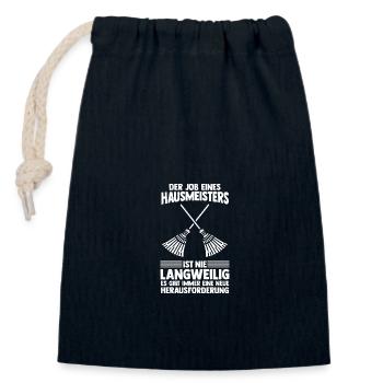 Facility Manager Caretaker Caretaker - Closable cotton gift bag (14x20cm) - navy - Front