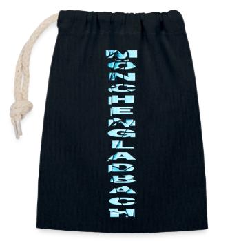 Mönchengladbach Germany City Font Skyline - Closable cotton gift bag (14x20cm) - navy - Front