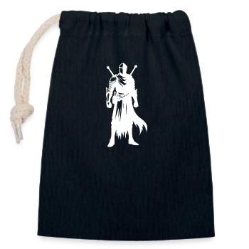 Stolzer Ritter Krieger mit Schwert und Schild - Verschließbarer Geschenkbeutel aus Baumwolle (14x20cm) - Navy - Vorne