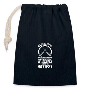 Facility Manager Hauswart Hausmeister - Verschließbarer Geschenkbeutel aus Baumwolle (14x20cm) - Navy - Vorne
