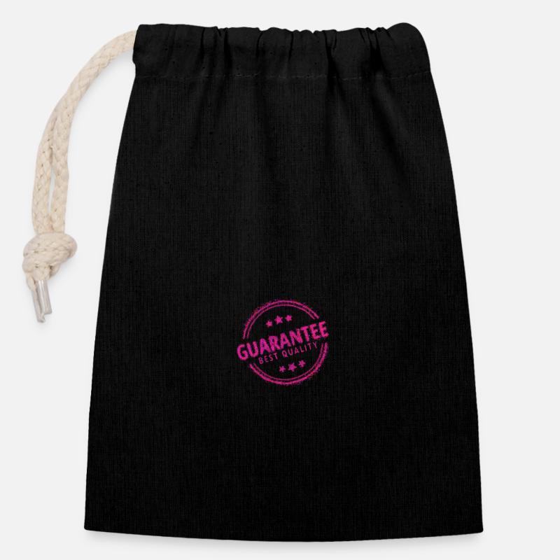T-shirt de déclaration de qualité - Sac cadeau en coton avec cordon (14 x 20 cm) - noir