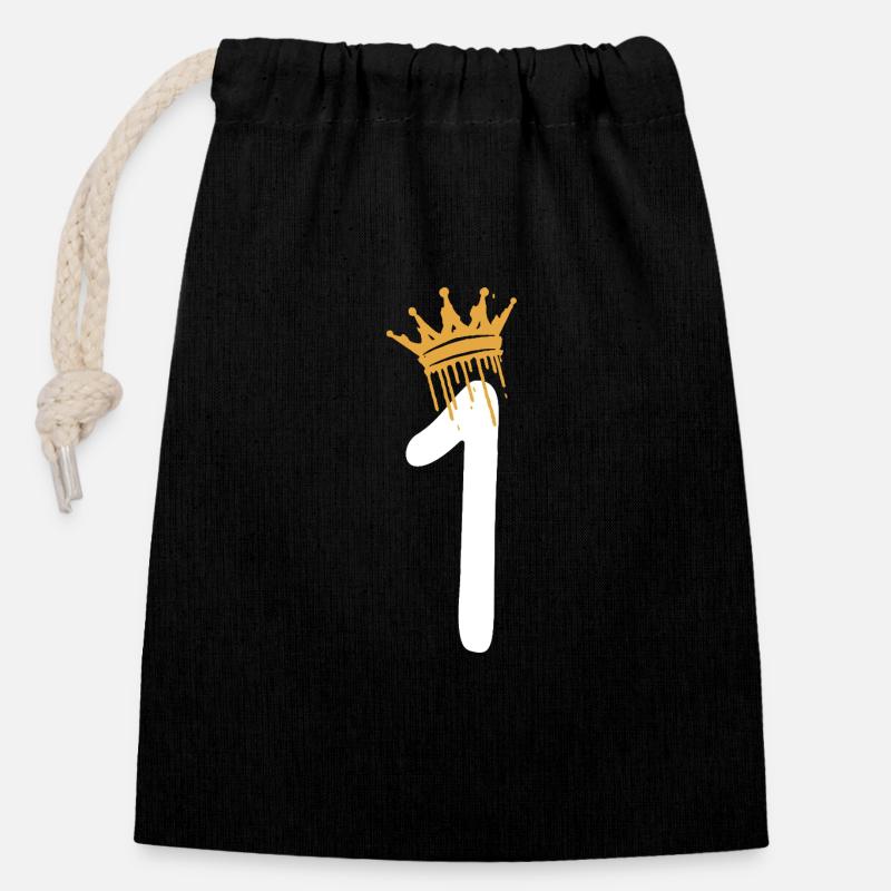 1 - Closable cotton gift bag (14x20cm) - black