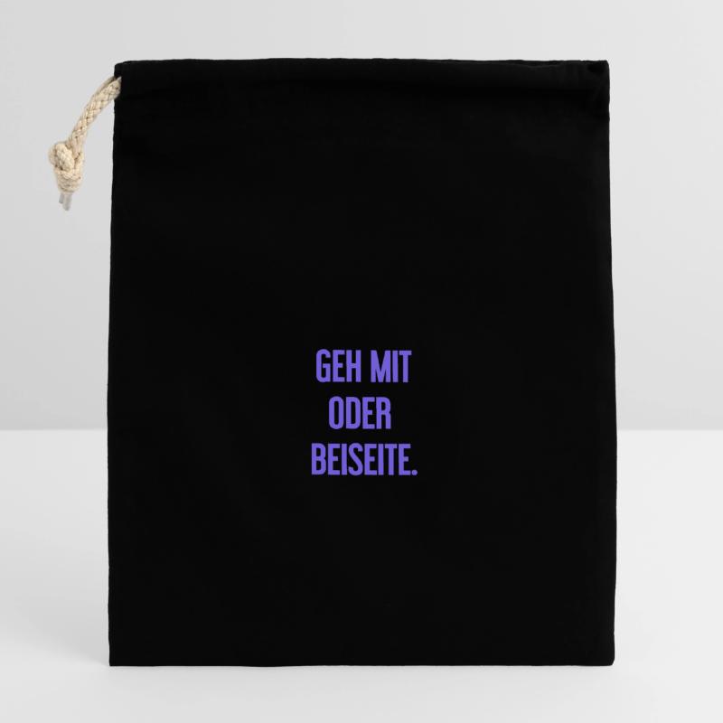 Geh mit oder beiseite Verschließbarer Geschenkbeutel aus Baumwolle (14x20cm)