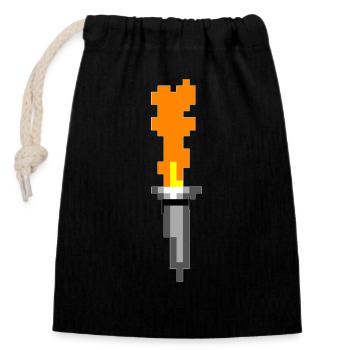 torch MS-DOS game retro Prince of Persia - Closable cotton gift bag (14x20cm) - black - Front
